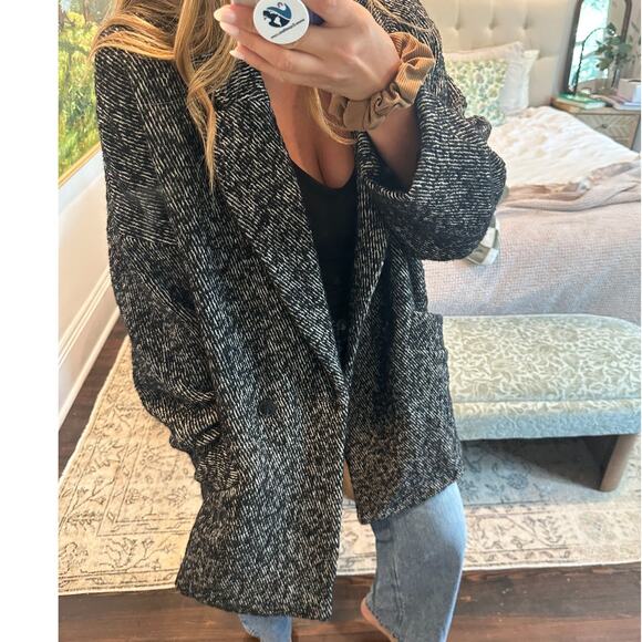 ba&sh Black Santa Twill Wool Blend Lady Coat Size Small - Picture 12 of 12